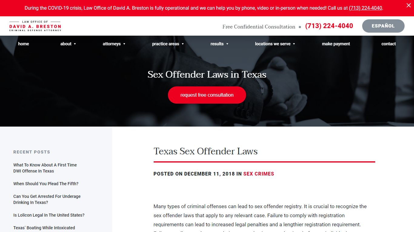Texas Sex Offender Laws and FAQ's | Updated for 2022